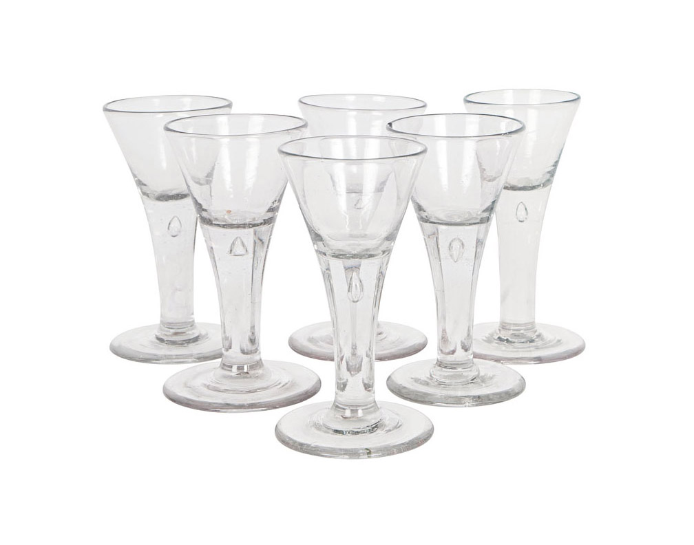 A set of 6 Lauenstein glass cups