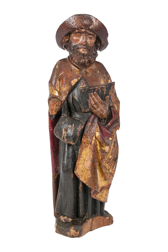 A Gothic sculpture 'The Apostle Jacob the Elder'