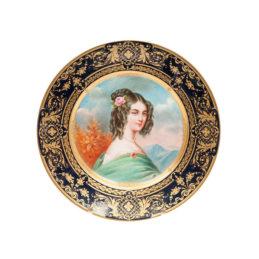 A portrait plate 'Alexandra Princess of Bavaria'
