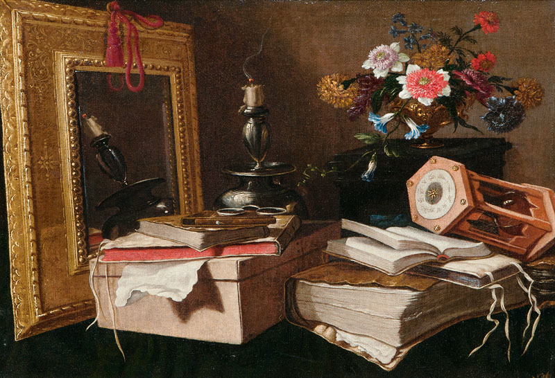 Meister der Vanitas-Texte - Stilleben mit Symbolen der Vergänglichkeit Stilleben mit Symbolen der Vergänglichkeit