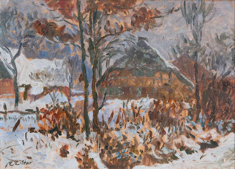 Ernst Eitner - Snow in Hummelsbüttel Snow in Hummelsbüttel