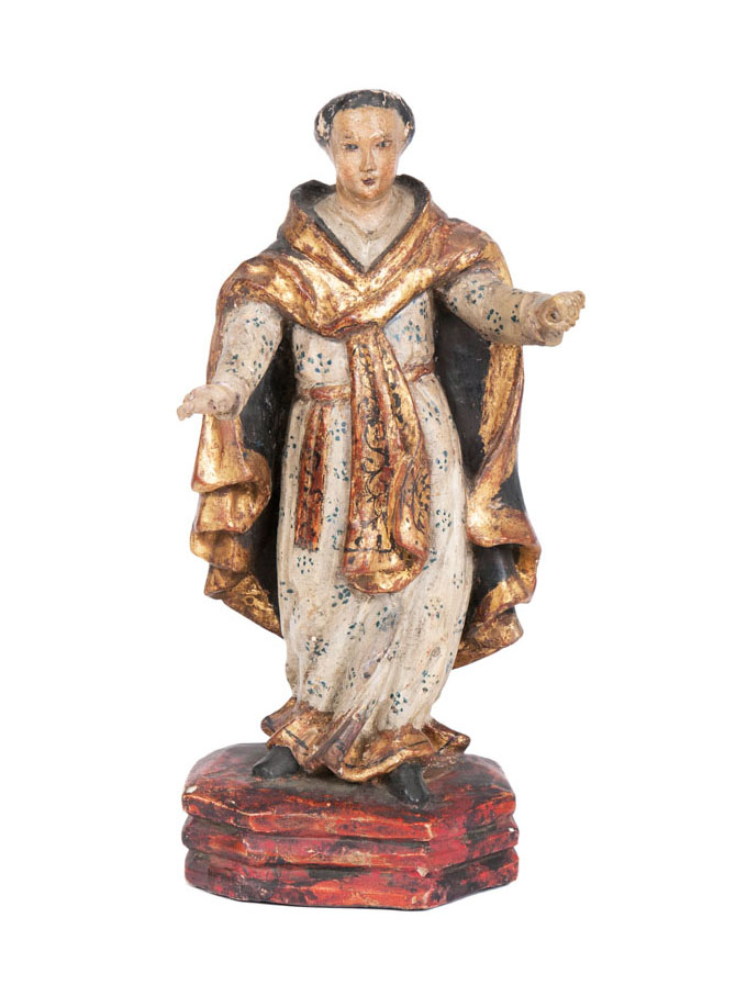 A small sculpture 'St. Dominic'