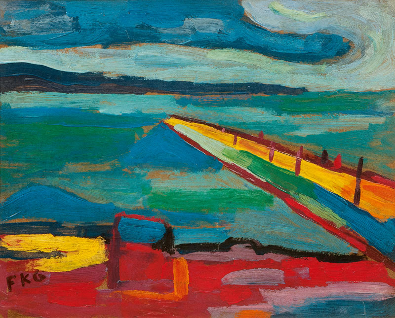 Friedrich Karl Gotsch - Beach with Jetty Beach with Jetty