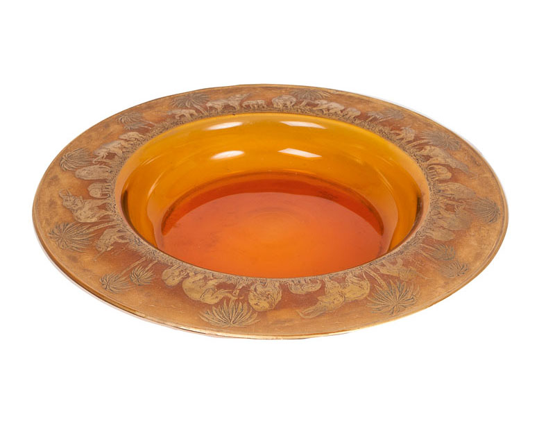 Rudolf Wels - A rare Art Deco glass bowl 'Animor' A rare Art Deco glass bowl 'Animor'