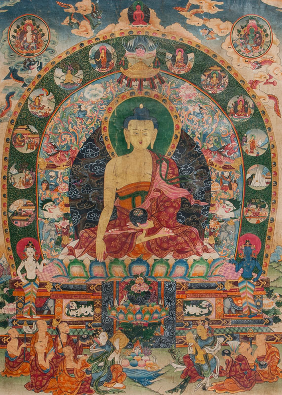 A large thangka 'Shakyamuni'