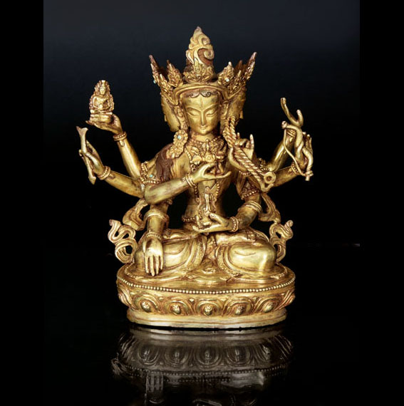 A bronze figure 'Ushnishavijaya'