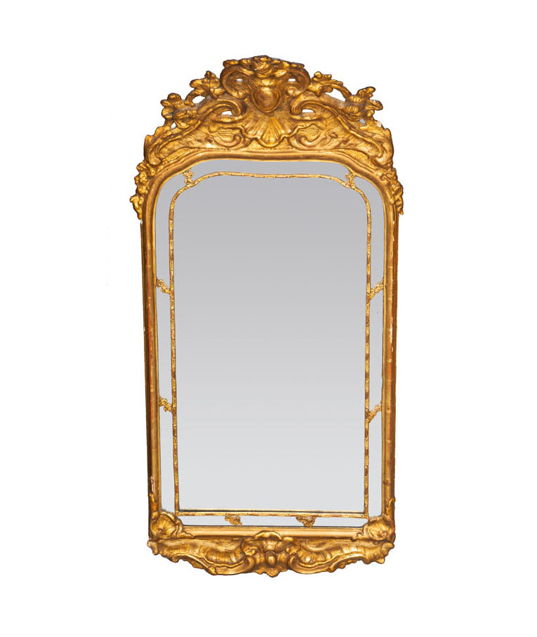 A gild-wood Baroque mirror