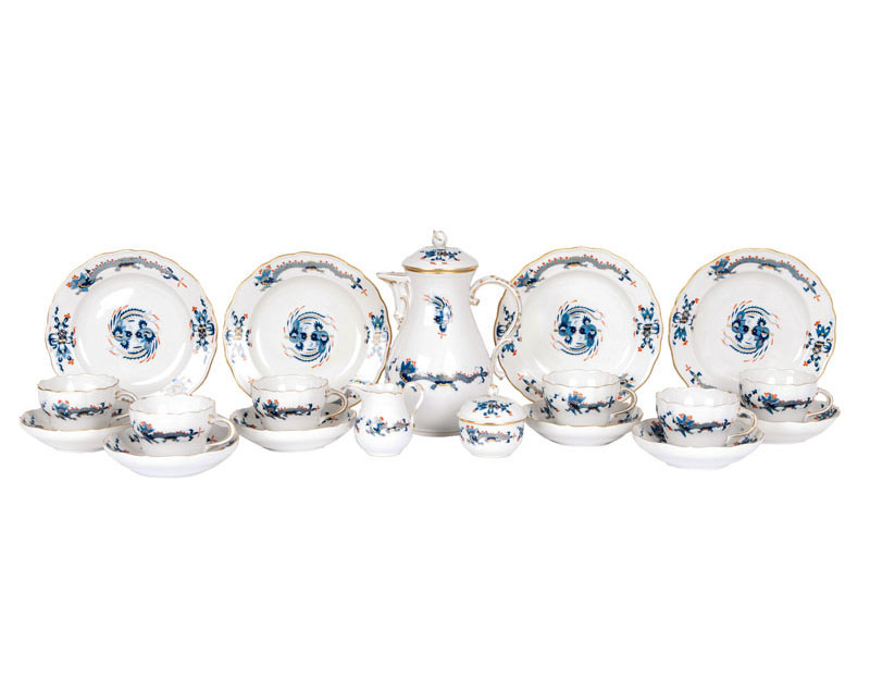 A large Meissen coffee service 'blue dragon' for 12 persons A large Meissen coffee service 'blue dragon' for 12 persons