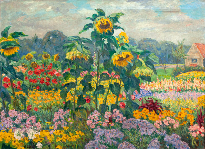 Ernst Eitner - Blossoming Garden Blossoming Garden
