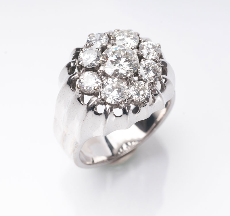 A highcarat diamond ring