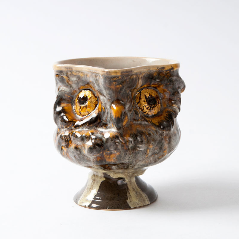 A fayence jug 'owl'