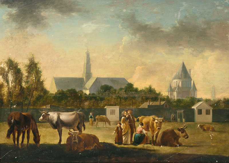 Stadttor von Haarlem mit der Groote Kerk