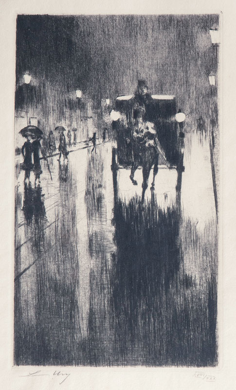 Horse Cart in Rain