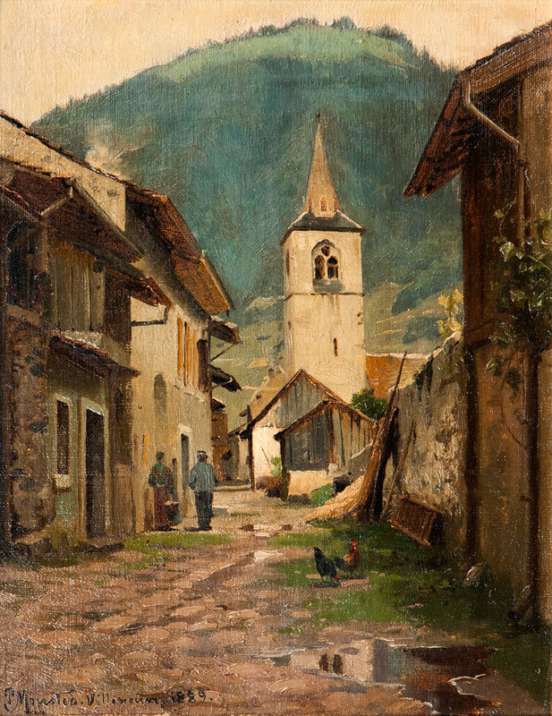 Peder Mönsted - Street in Villeneuve Street in Villeneuve