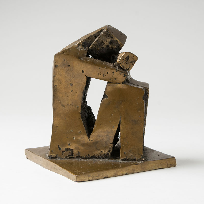 A modern bronze sculpture 'The Thinker' after Rodin