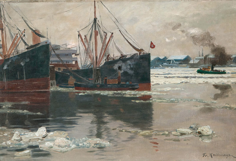 Ice in the Port of Hamburg