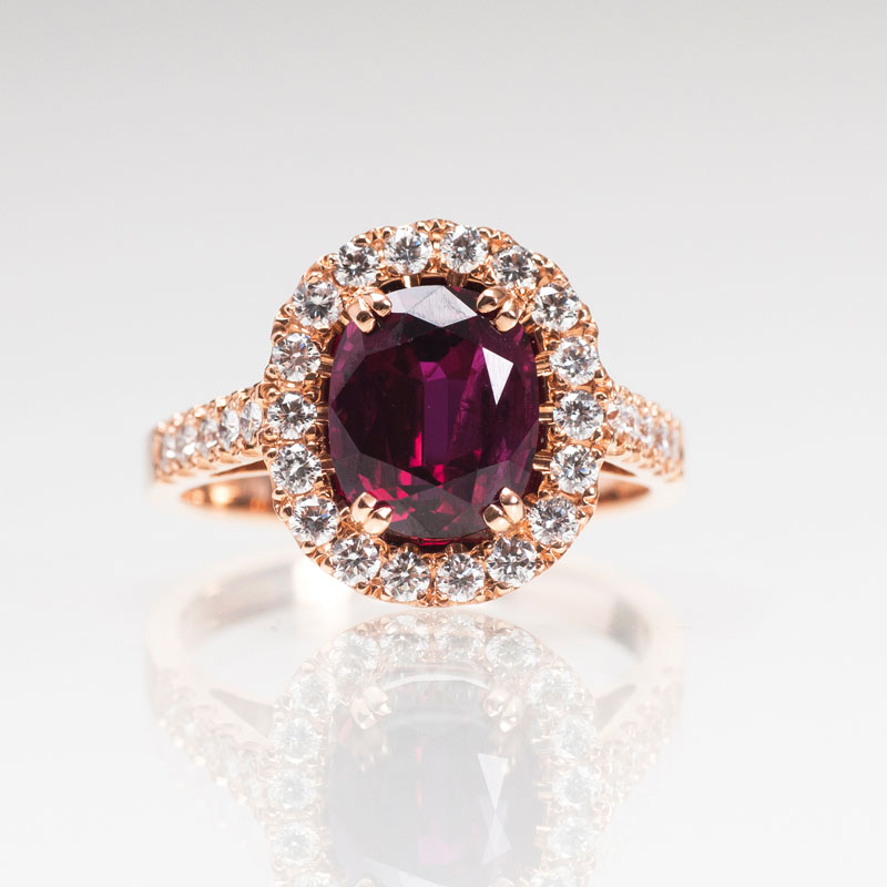 A high class ruby diamond ring