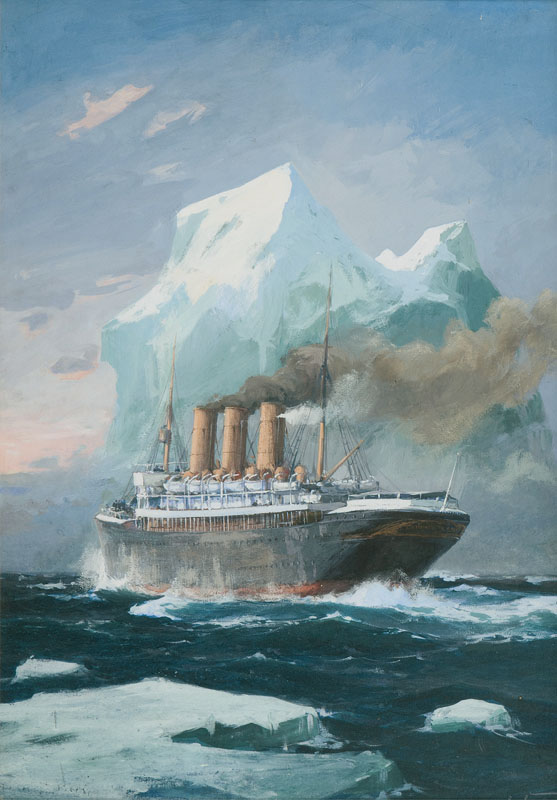 Dampfschiff im Eismeer