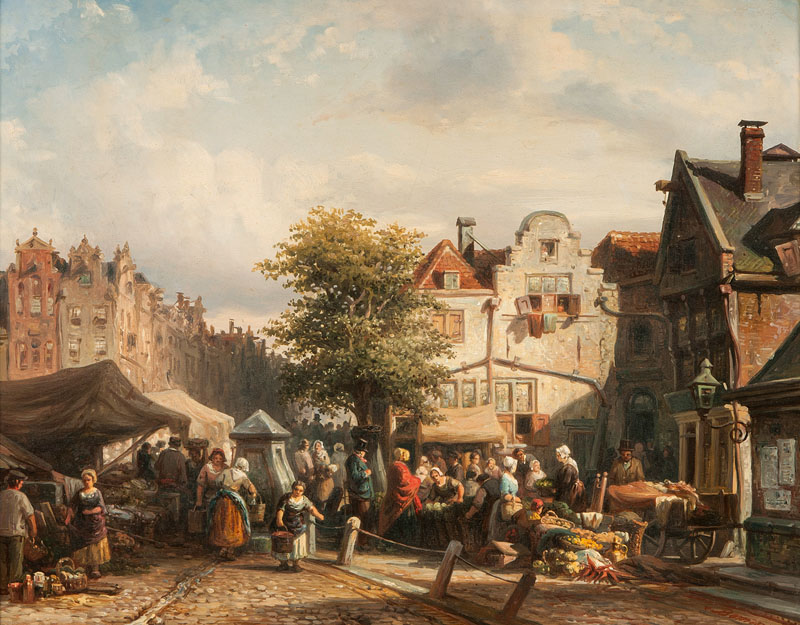 Markt in einer niederländischen Stadt