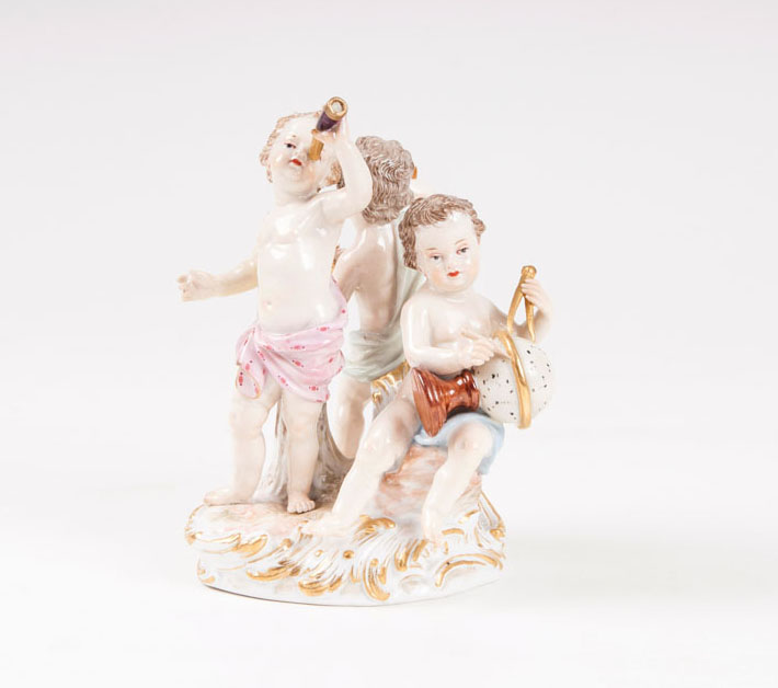 A porcelain group 'allegory of the astronomy'