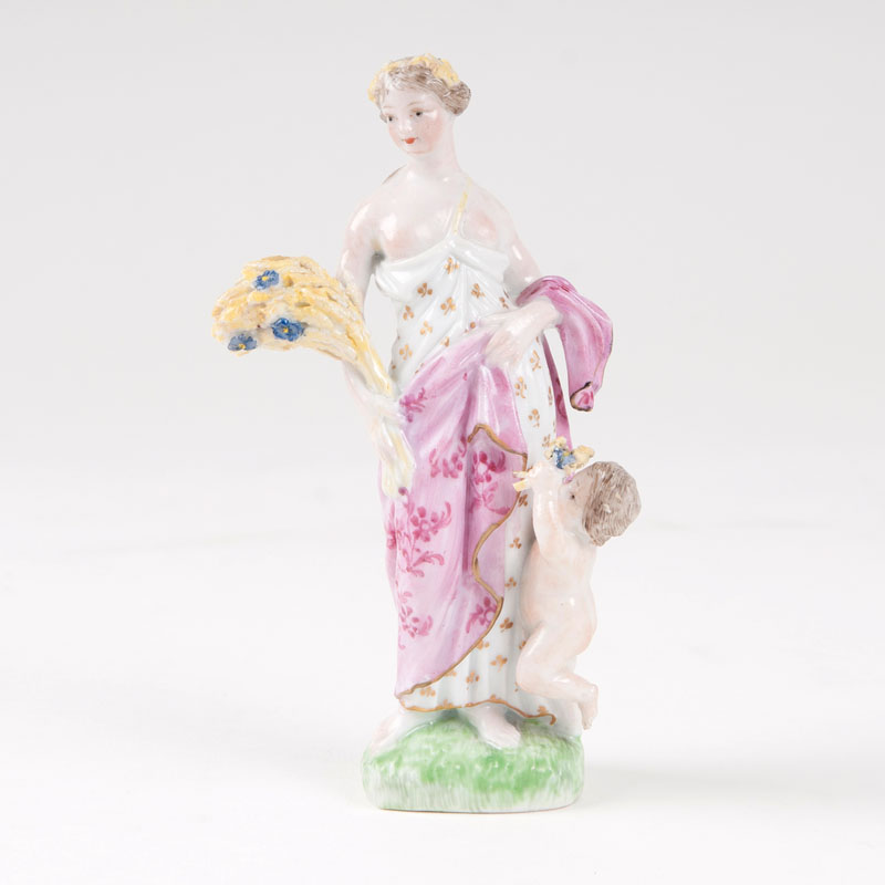 A porcelain figure 'allegory of the summer'