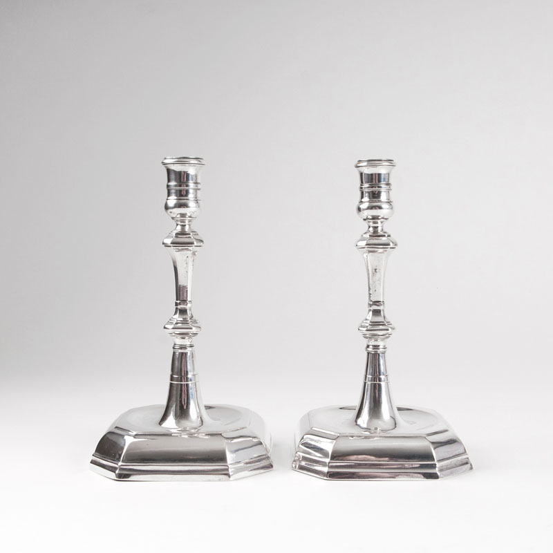 A pair of Régence candlesticks