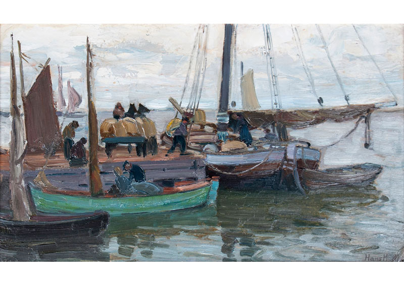 Hans Hartig - Im Hafen von Neuwarp Im Hafen von Neuwarp