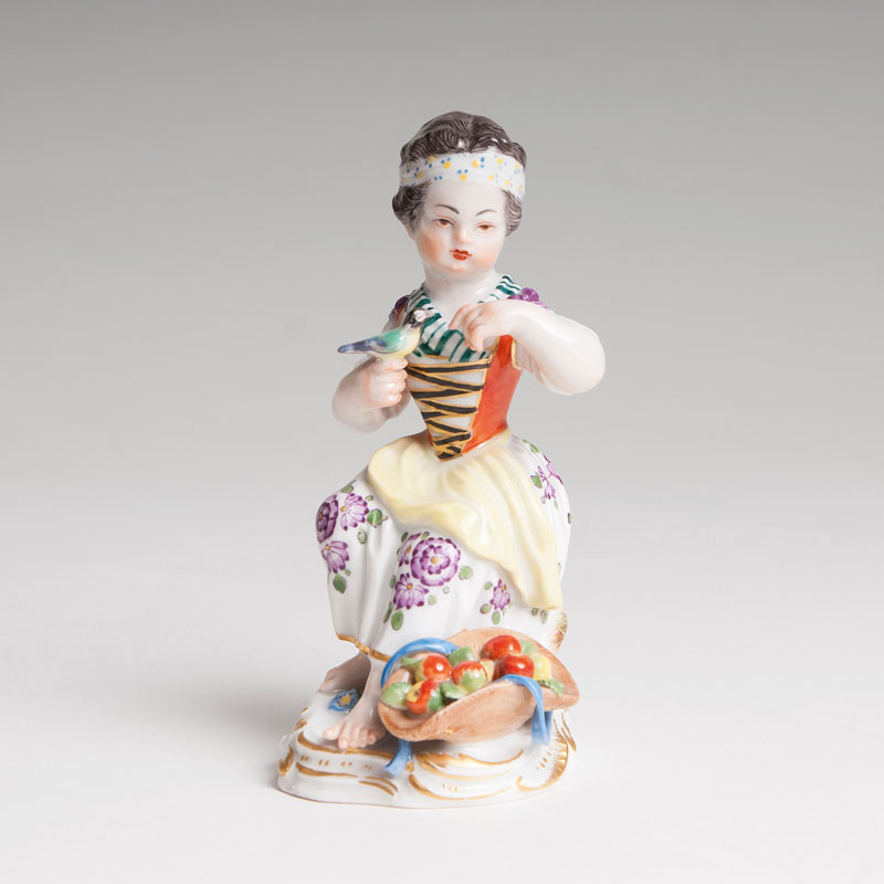 A porcelain figure 'Gardener Child'