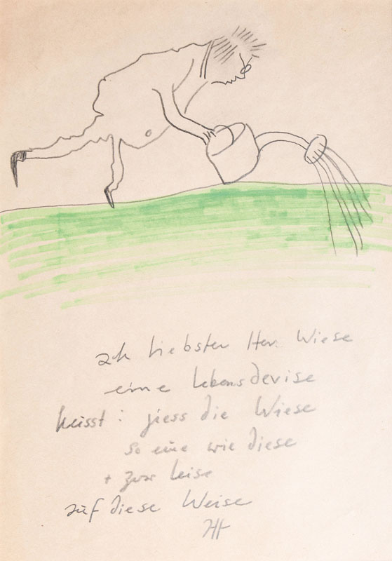 Horst Janssen - Giess die Wiese Giess die Wiese