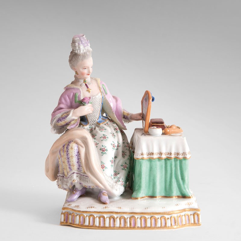 A porcelain figure 'Allegory of the Sense of Sight' A porcelain figure 'Allegory of the Sense of Sight'
