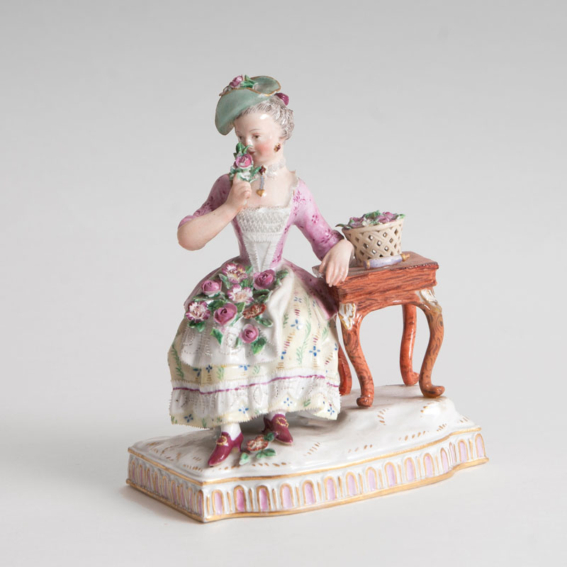 A porcelain figure 'Allegory of the Sense of Smell'