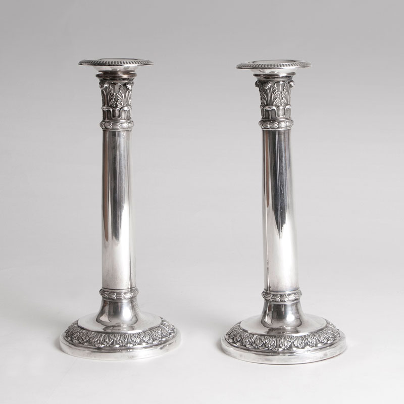 A pair of classicistic candlesticks
