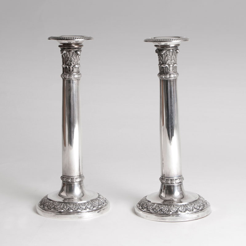 Johann Martin Schott - A pair of classicistic candlesticks A pair of classicistic candlesticks