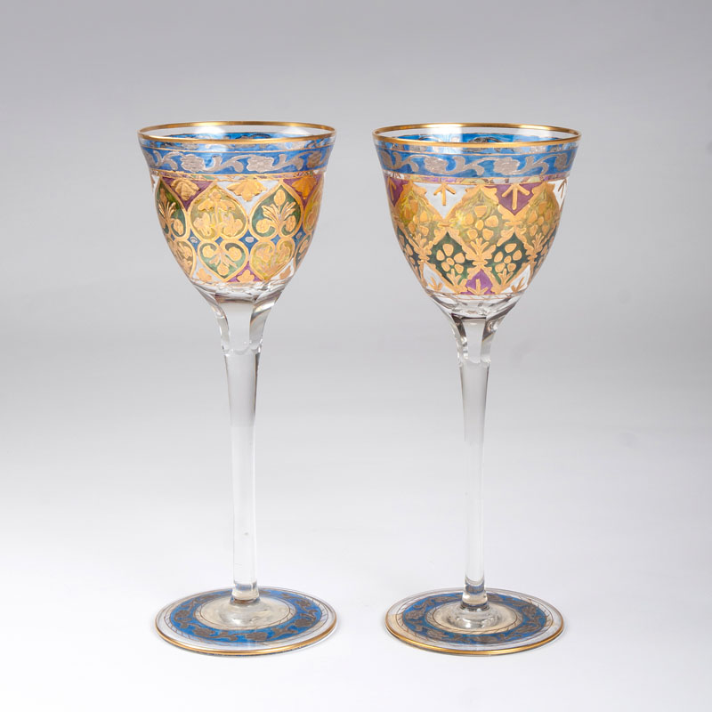 Two 'Jodhpur' wine glasses
