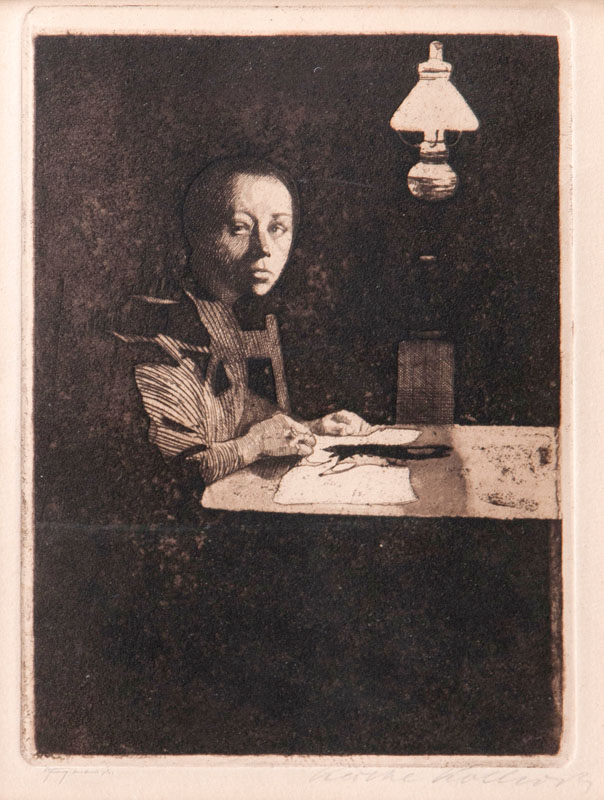 Selfportrait at the Table