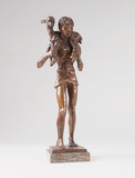 Seltene Bronze-Skulptur 'Junge mit Lamm' - Bild 7