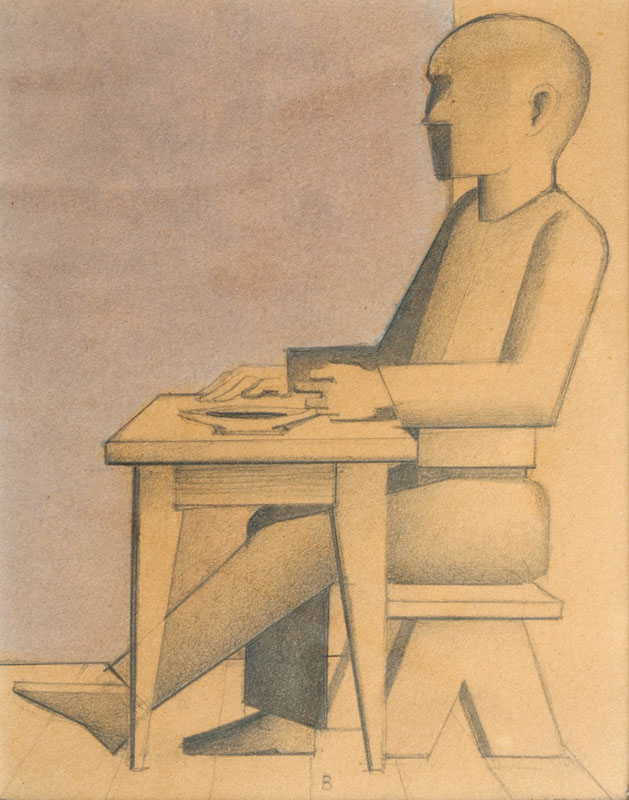 Seated Man facing left