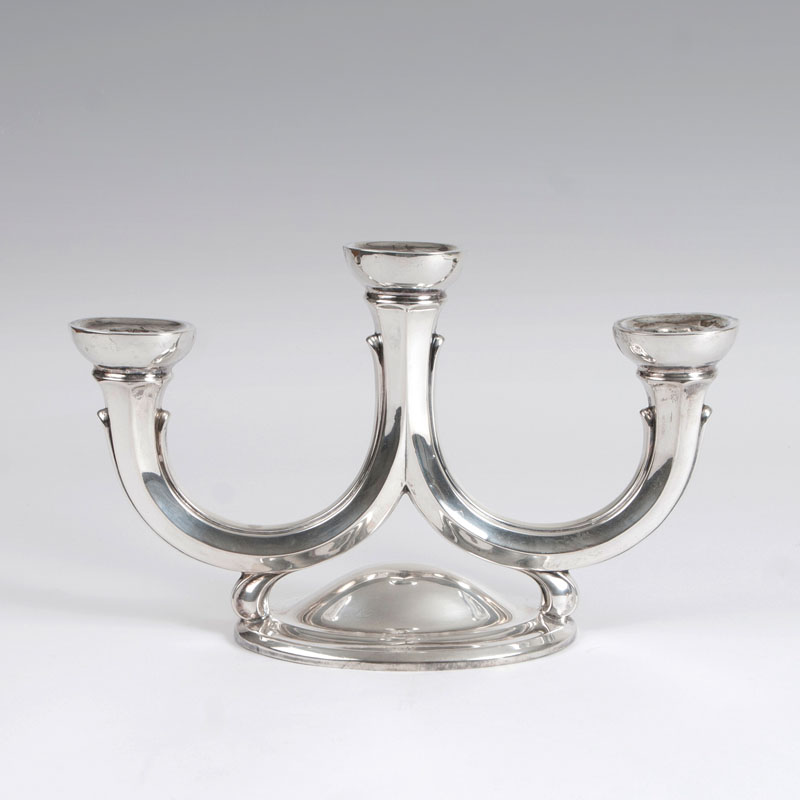 A decorative Art Déco candlestick