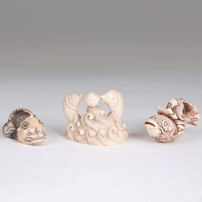 Satz von 3 Netsuke