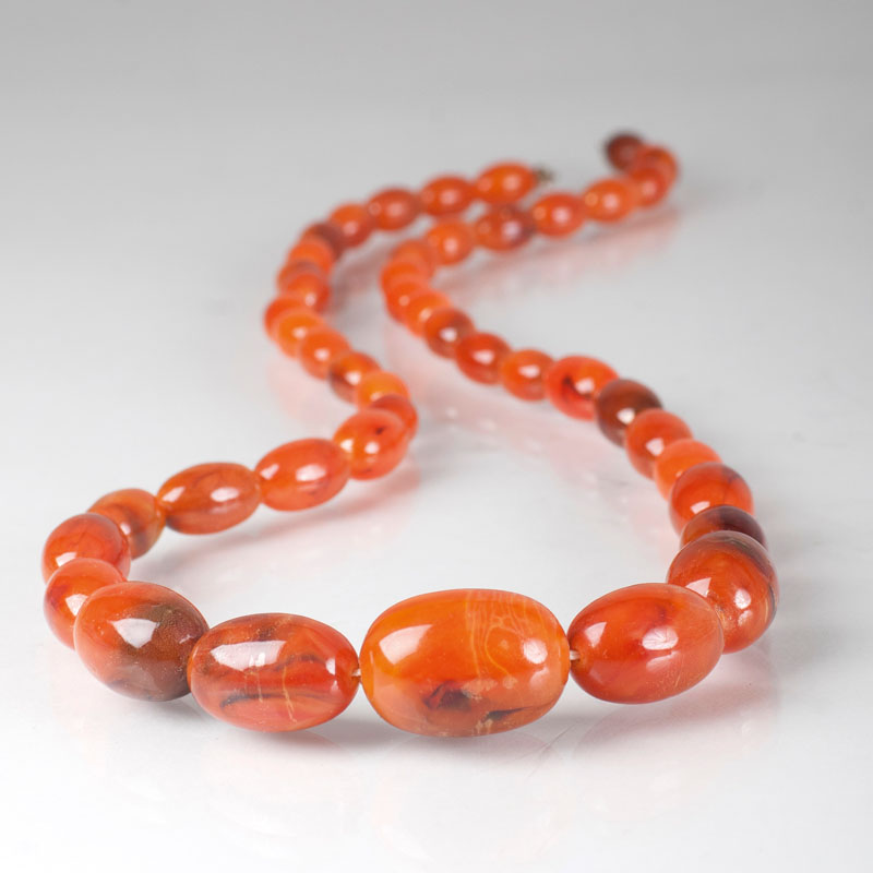 An antique amber necklace