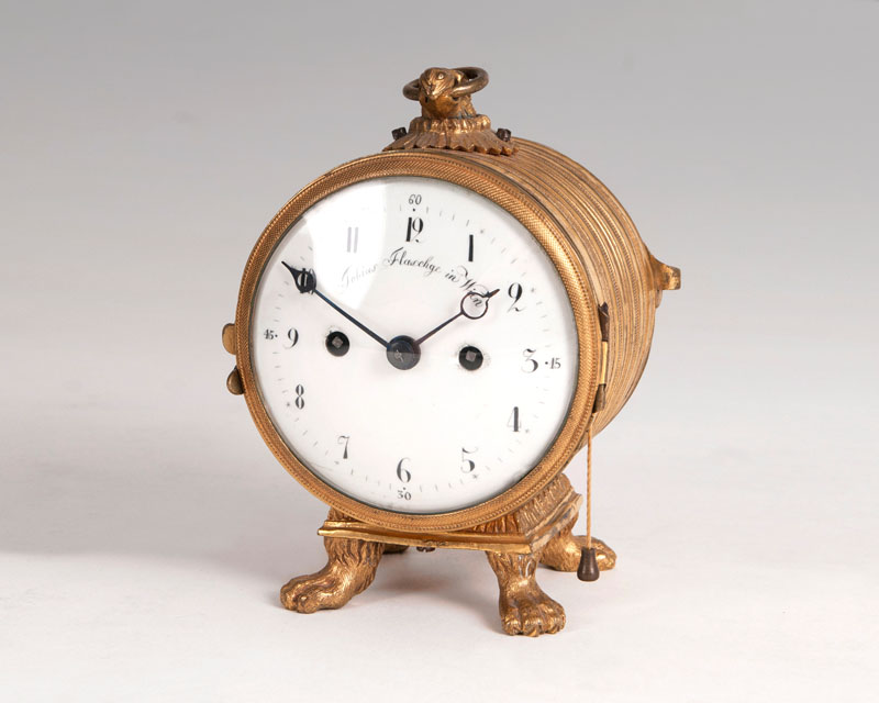 A small Empire traveller clock, so called 'Officer's clock'