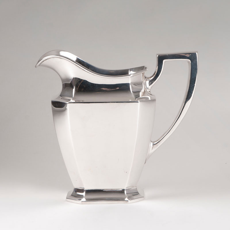 A grand Art Deco water pitcher