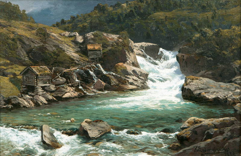 Waterfall near Hjelle in Norway