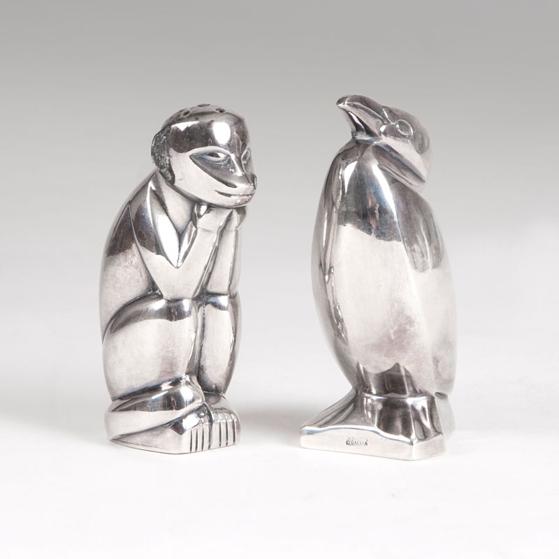 Christofle & Cie - Paar Art Déco Gewürzstreuer der Orfèvrerie Gallia Paar Art Déco Gewürzstreuer der Orfèvrerie Gallia