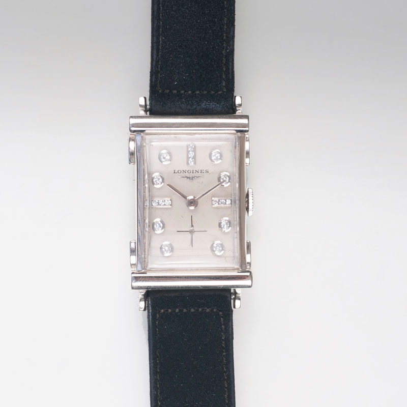 An Art Déco ladies' wristwatch with diamonds 'Rectangluar'