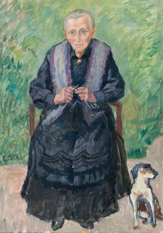 The Wife of the Shepherd Abel with Dog