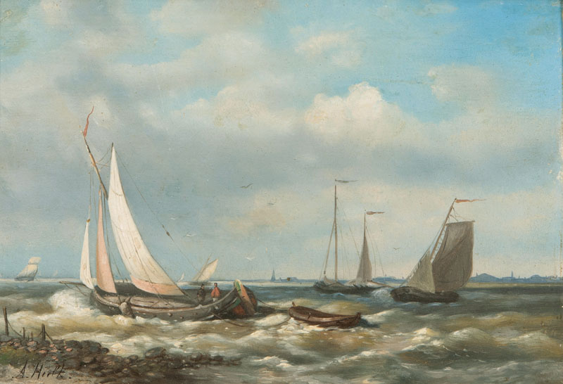 Fishing Boats off the Coast