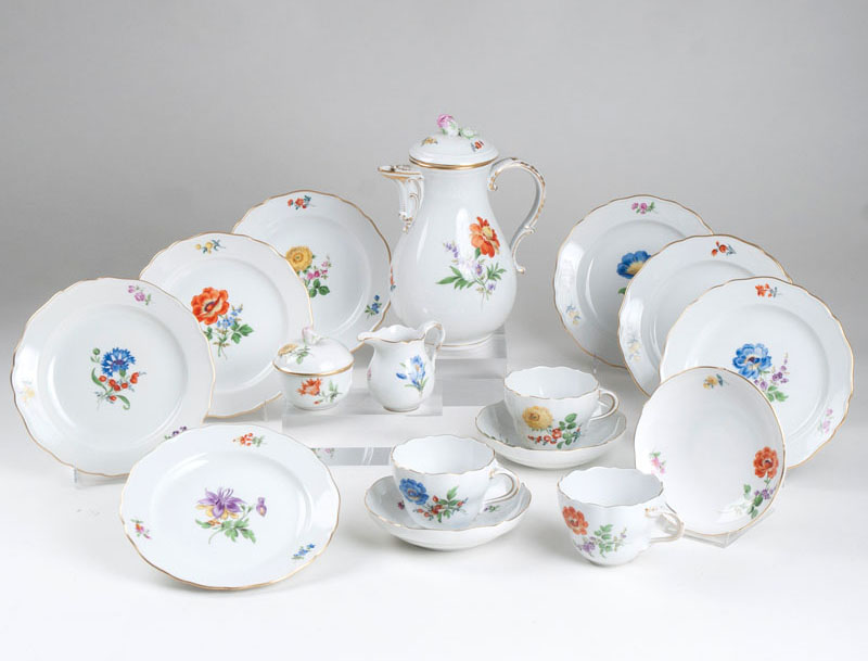 A coffee service for 7 persons 'Vintage flower'