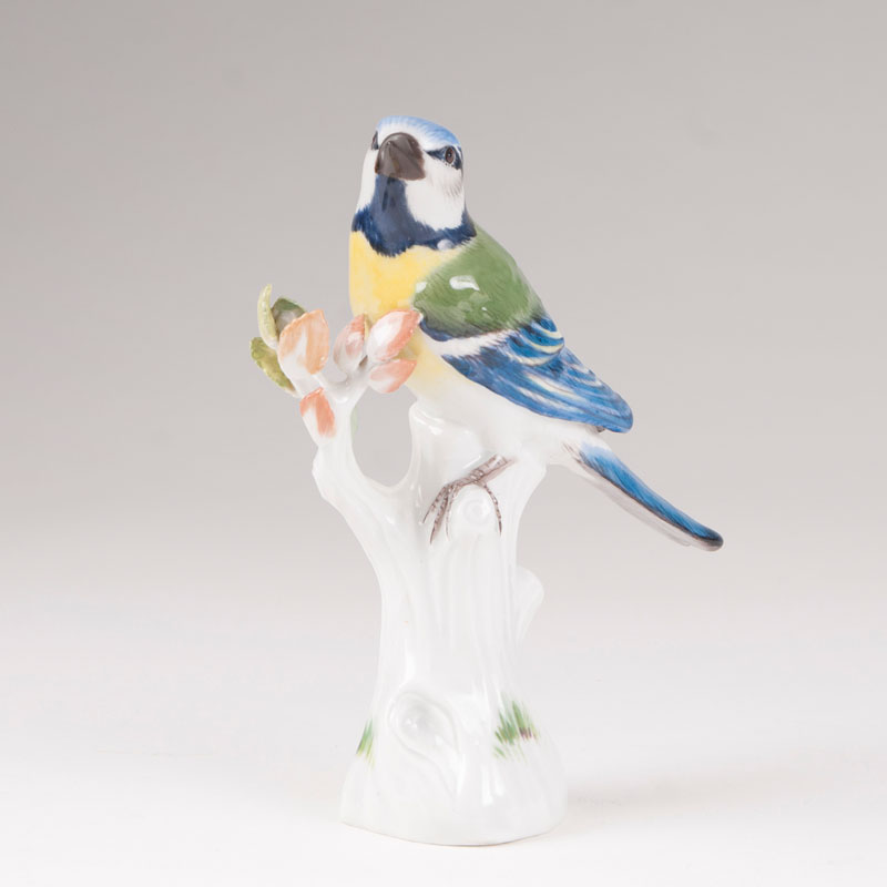 A porcelain figure 'Blue Tit'