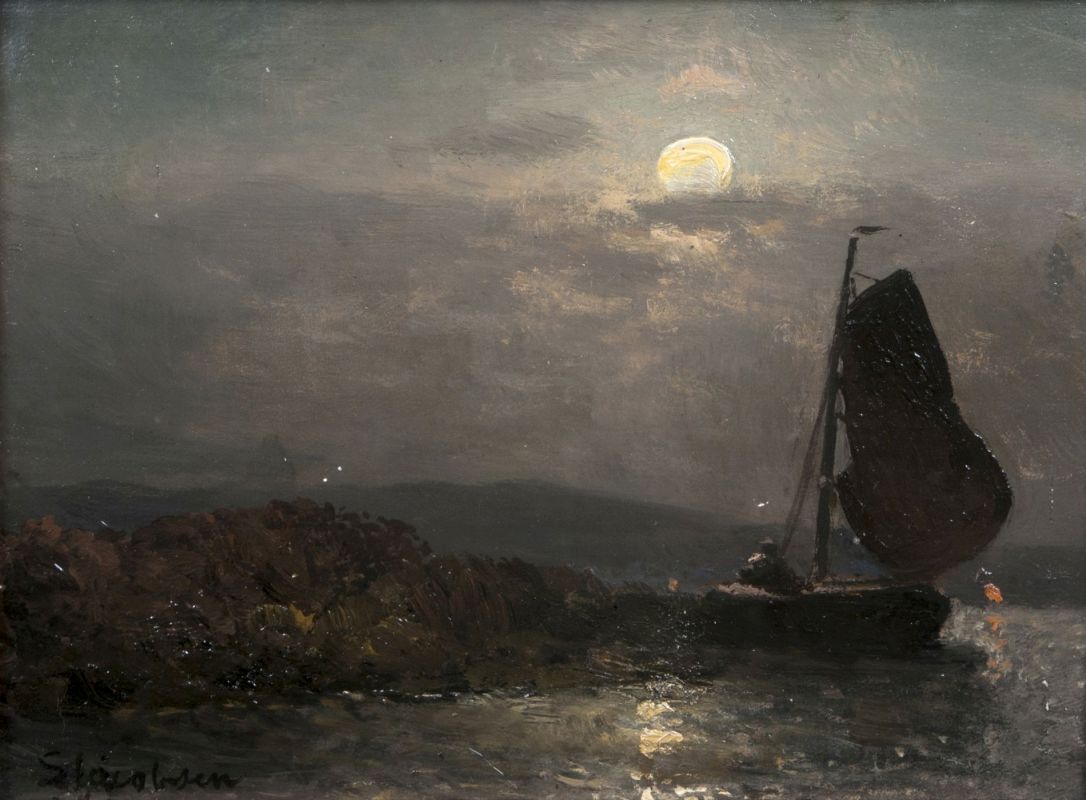 Sophus Jacobsen - Boot im Mondlicht Boot im Mondlicht